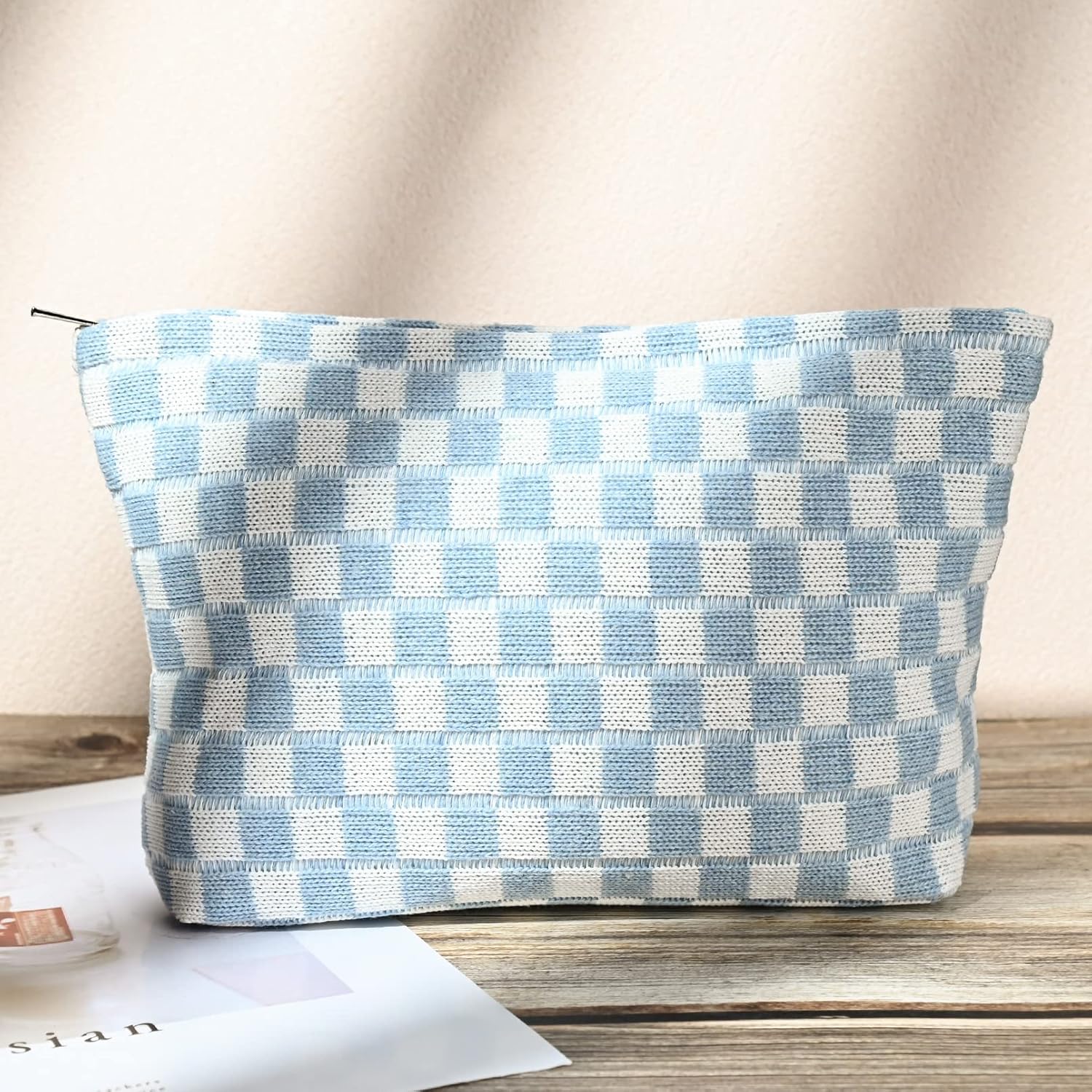 Must-Have Checked Make-up Bag Set | Temsk