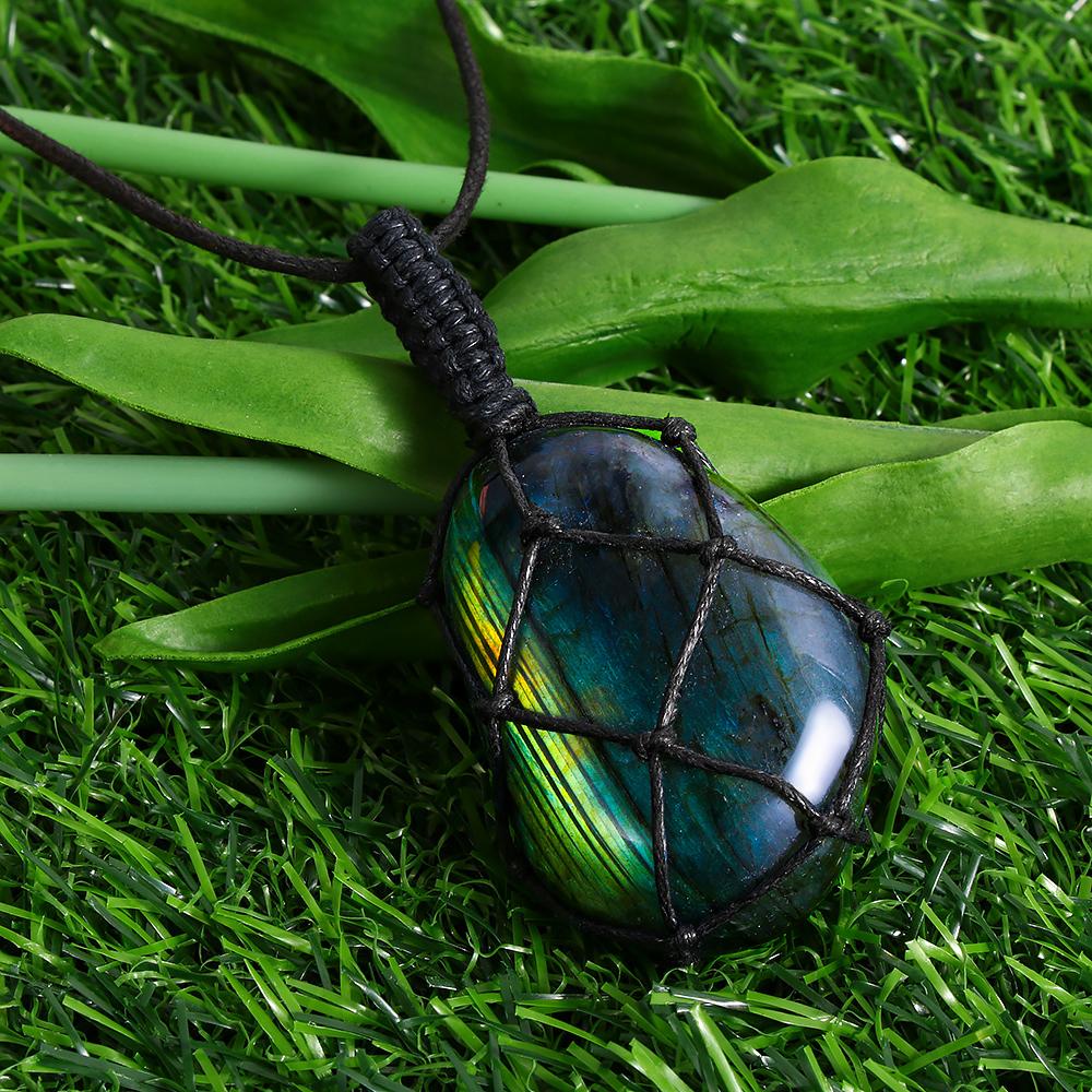 Mystical Labradorite Dragonheart Necklace - Aris | Temsk