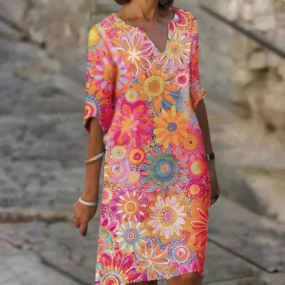 Naomi - Trendy Short Floral Dress | Temsk