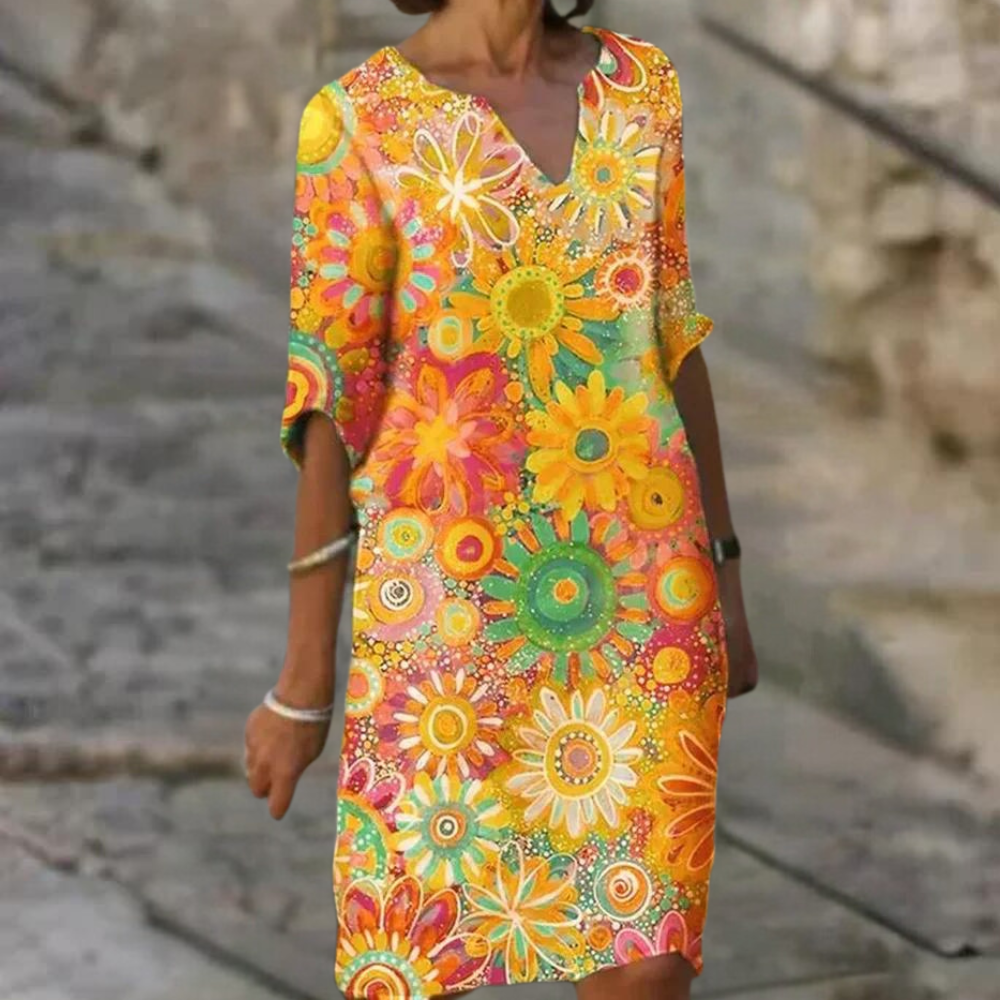 Naomi - Trendy Short Floral Dress | Temsk