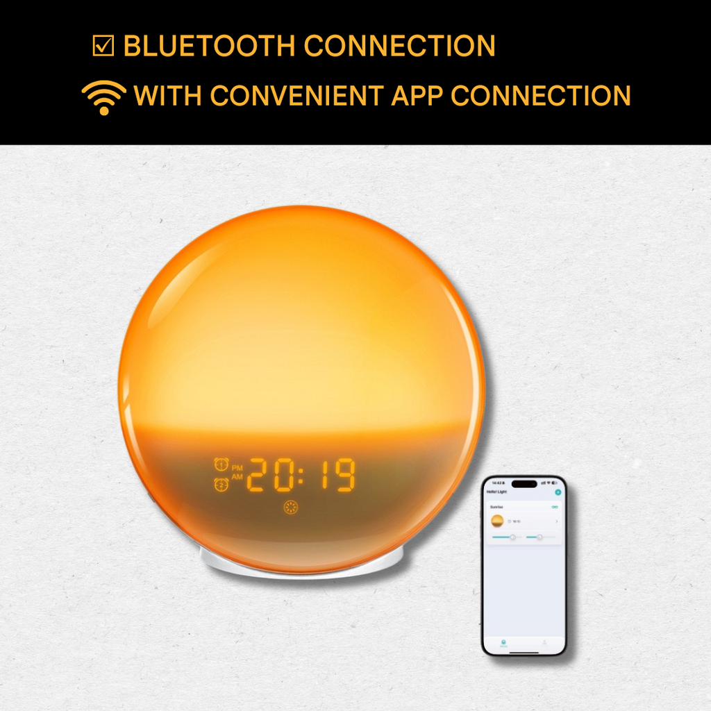 Natural Alarm Clock with Wake-up Light - GlowRise | Temsk