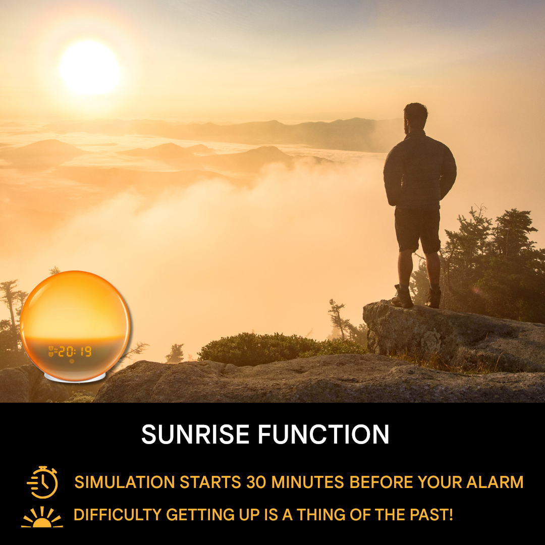 Natural Alarm Clock with Wake-up Light - GlowRise | Temsk