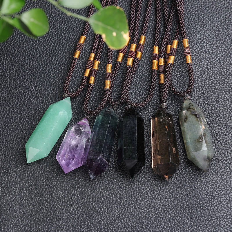 Natural Crystal Amethyst Healing Necklace - Lyra | Temsk