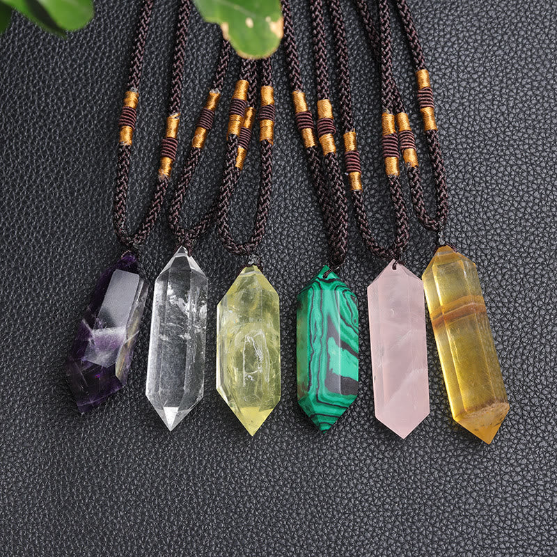 Natural Crystal Amethyst Healing Necklace - Lyra | Temsk