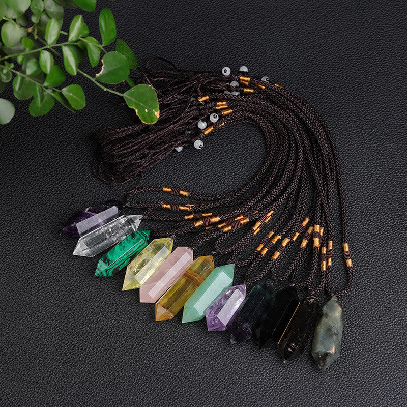 Natural Crystal Amethyst Healing Necklace - Lyra | Temsk