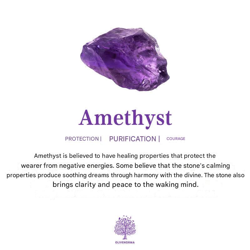 Natural Crystal Amethyst Healing Necklace - Lyra | Temsk
