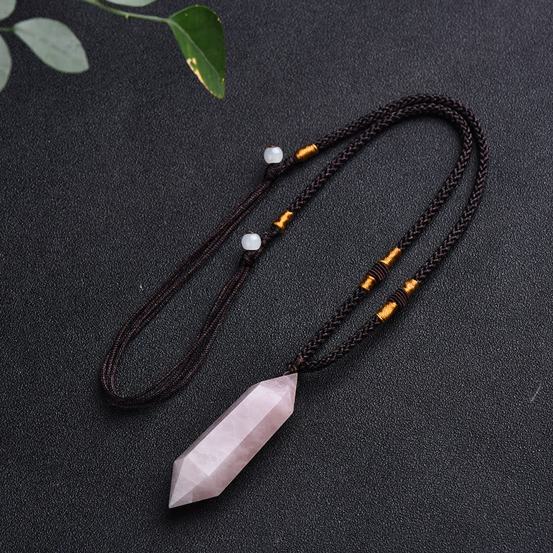 Natural Crystal Amethyst Healing Necklace - Lyra | Temsk