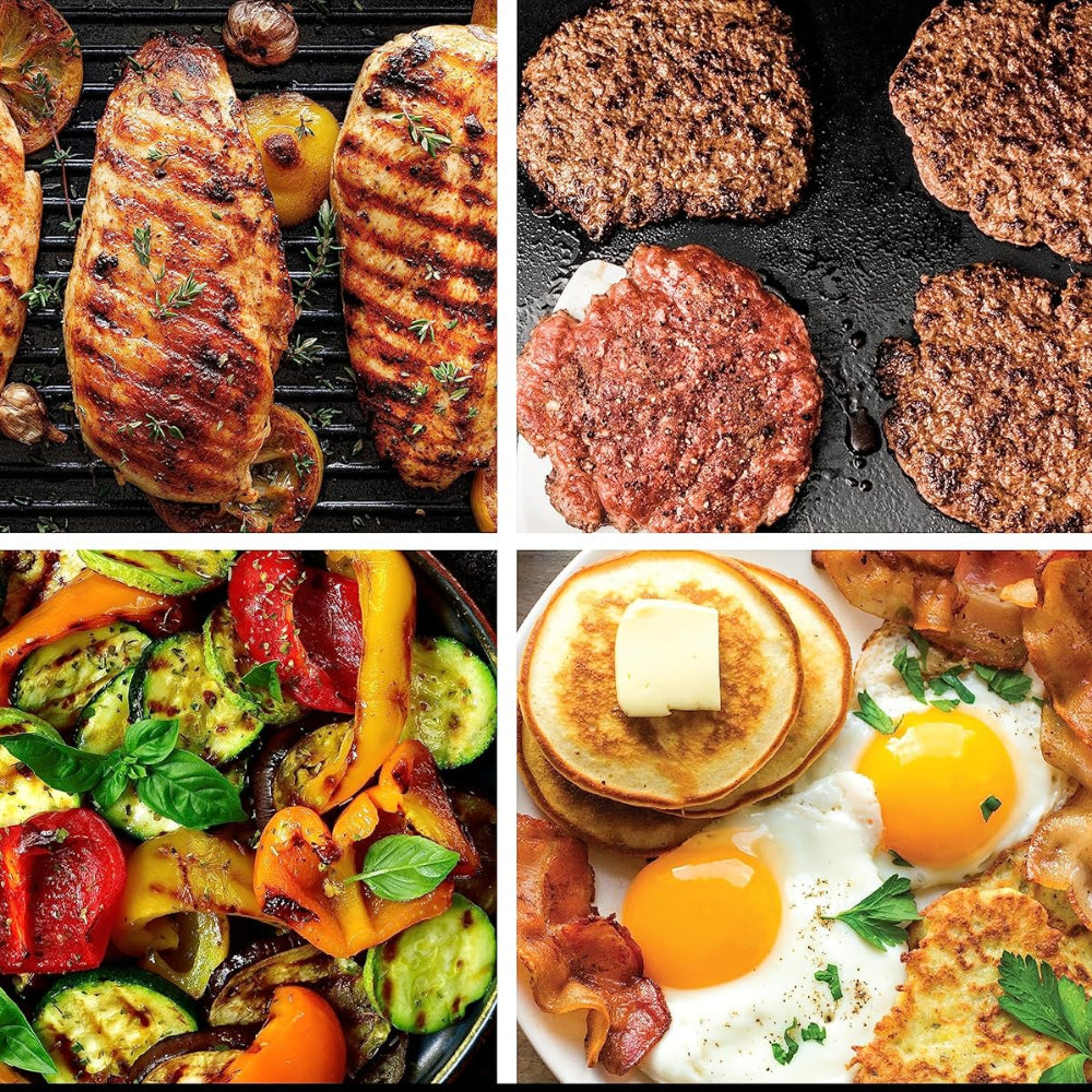 Grill And Griddle For Indoor Grilling With Nonstick Plate Up To 500 Degrees | Temsk
