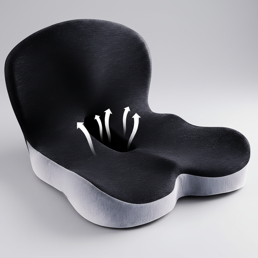 Memory Foam Seat Cushion For Office Chair Posture Support | Temsk