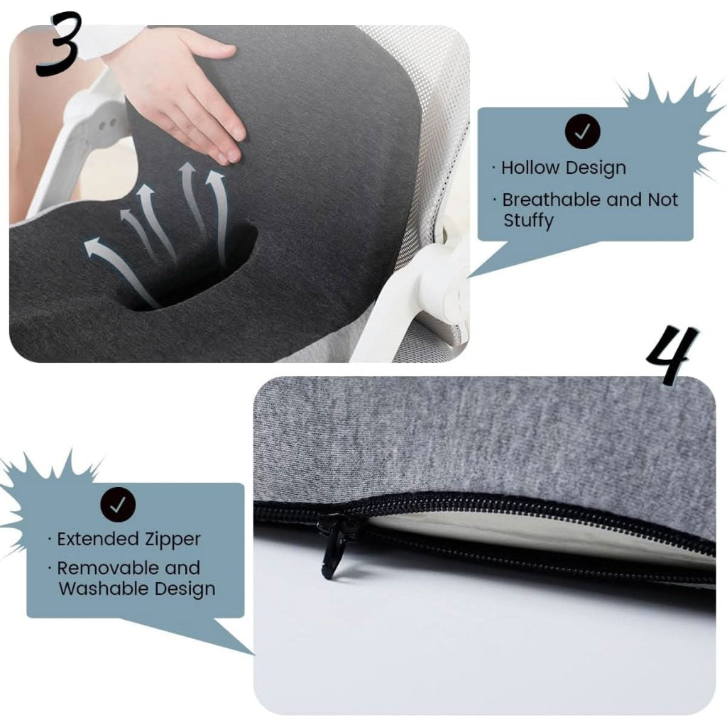 Memory Foam Seat Cushion For Office Chair Posture Support | Temsk