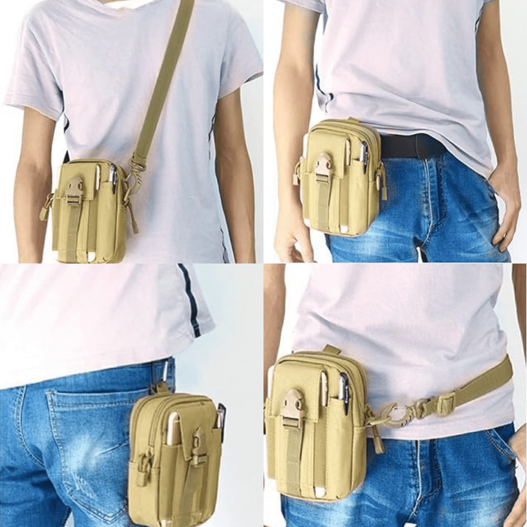 Marsupio da esterno, zaino in nylon resistente e impermeabile