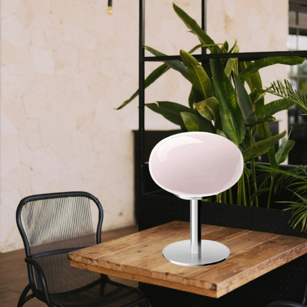 Aurelia Italian Glass Egg Table Lamp With Ambient LED Lighting | Temsk