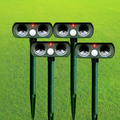 Solar Powered Outdoor Pest Repeller With Motion Activated Deterrent Light | Temsk