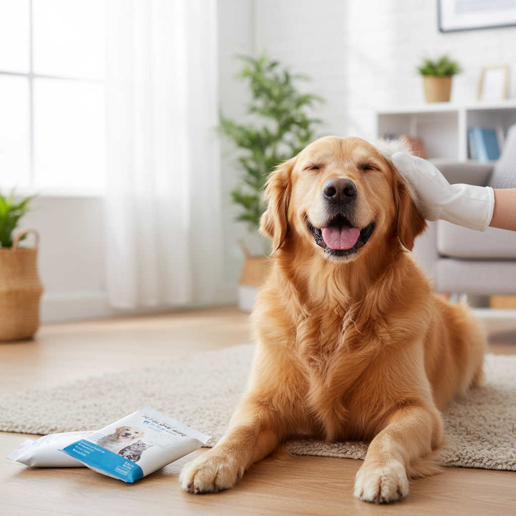 Einweg-Handschuh-Stil Pflegetücher für Katzen und Hunde | Temsk