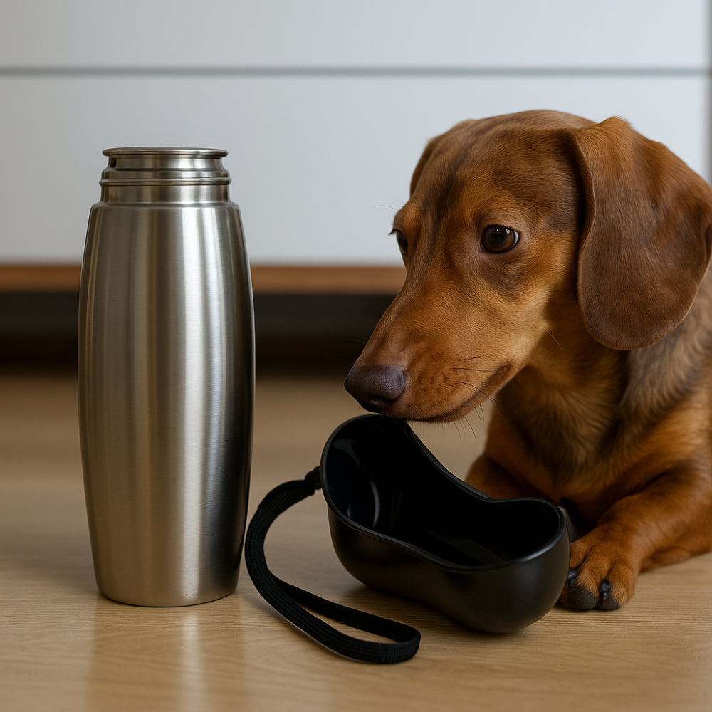 Stainless Steel Travel Bottle For Dogs Hydration On The Go | Temsk