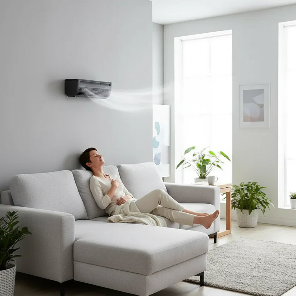 Kompakte wandmontierte Klimaanlage mit elektrischem Ventilator | Temsk