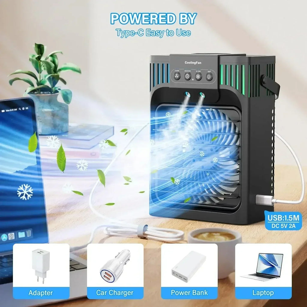 Tragbare Desktop-Klimaanlage mit Fernbedienung | Temsk