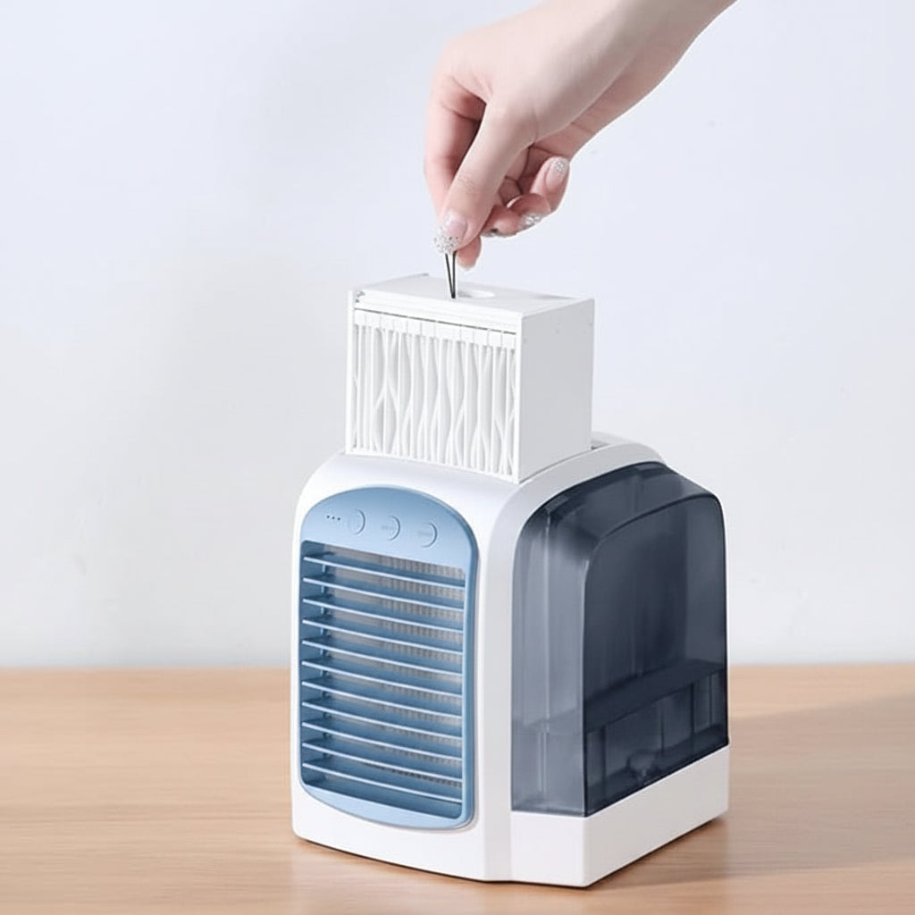 Kompakter Verdunstungskühler mit Fernbedienung und Ventilator | Temsk