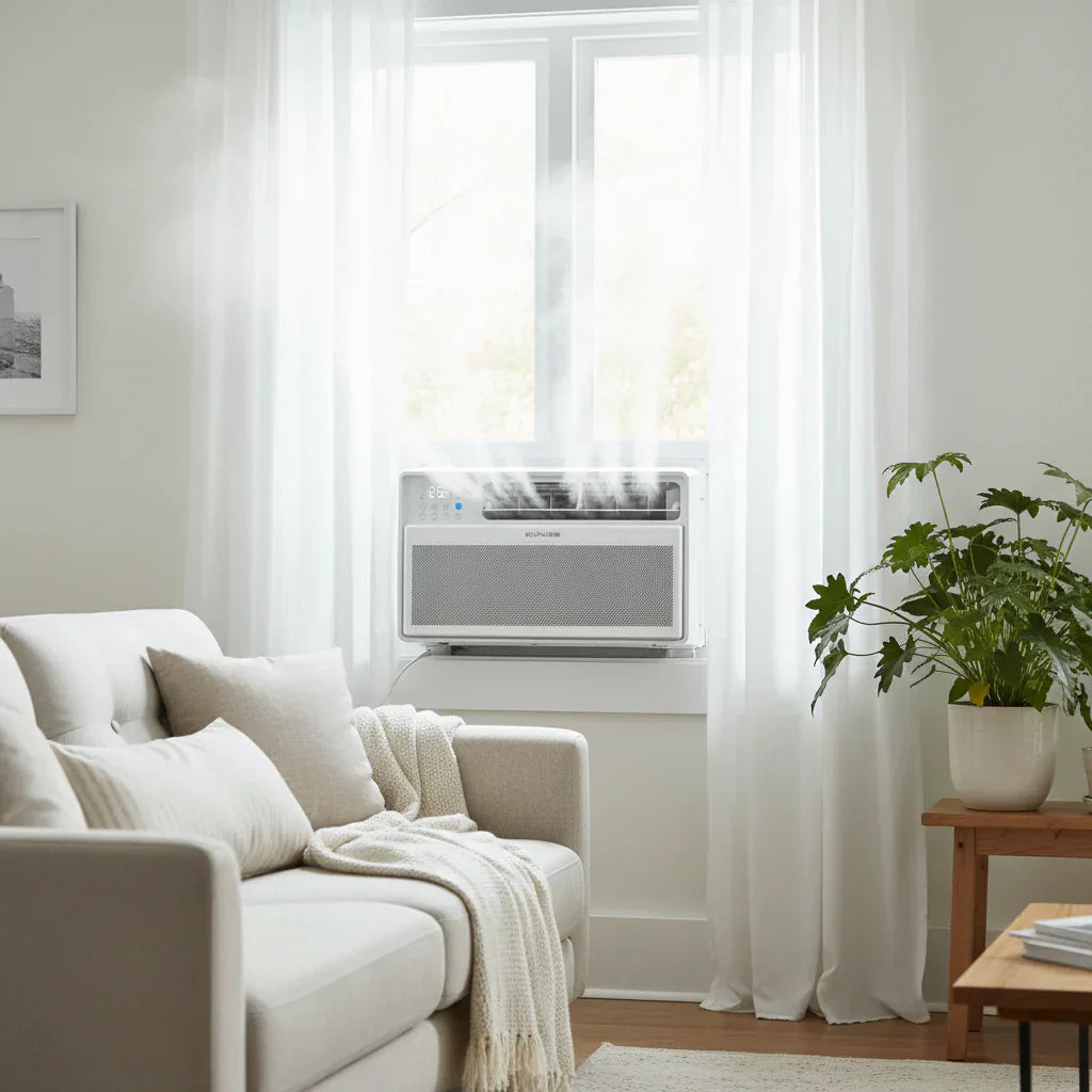Fenster-Klimagerät, kompakt und tragbar, energieeffizient | Temsk