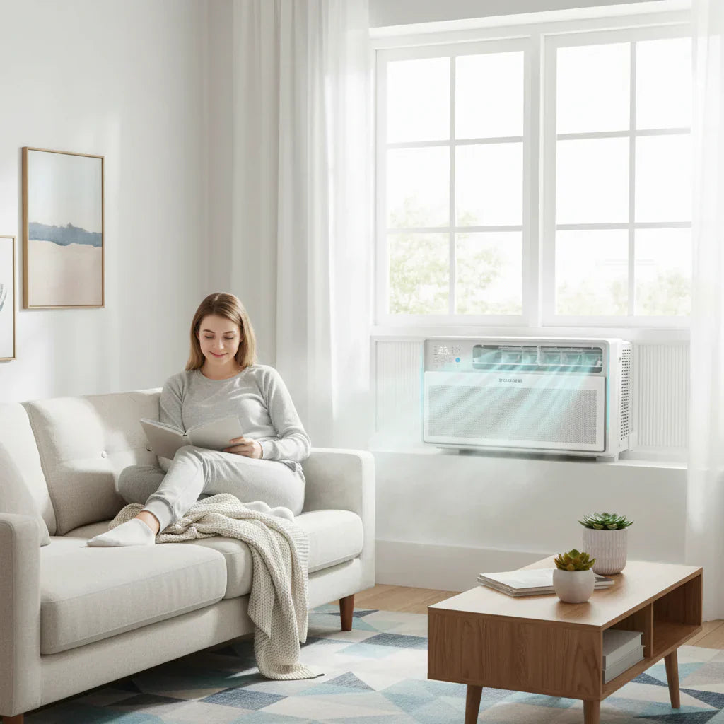 Fenster-Klimagerät, kompakt und tragbar, energieeffizient | Temsk