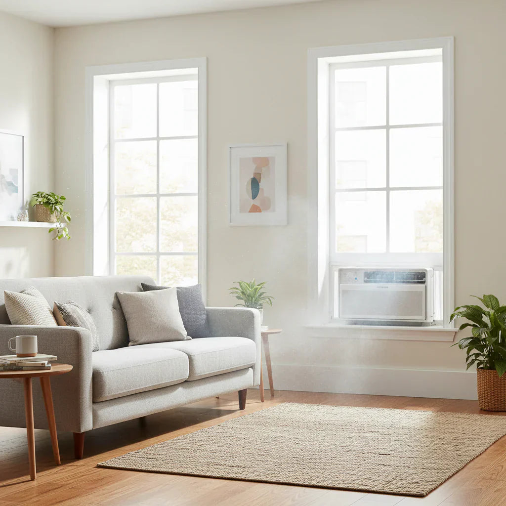 Fenster-Klimagerät, kompakt und tragbar, energieeffizient | Temsk