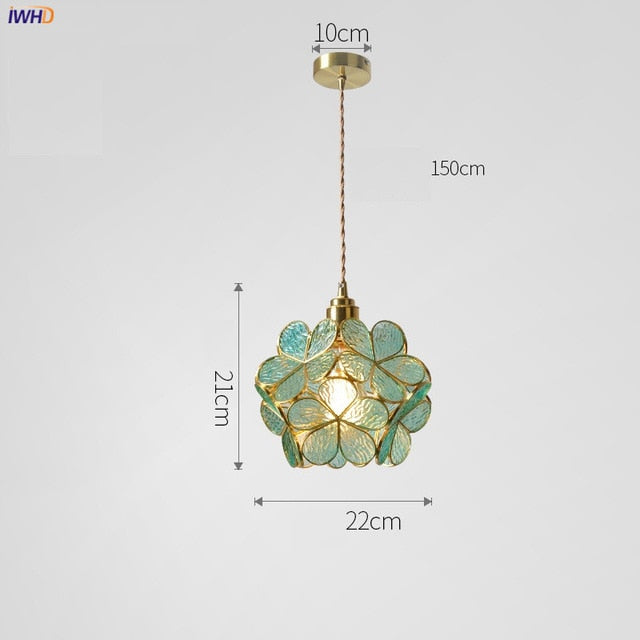 Liora Glass Flower Pendant Light for Living Rooms and Homes | Temsk