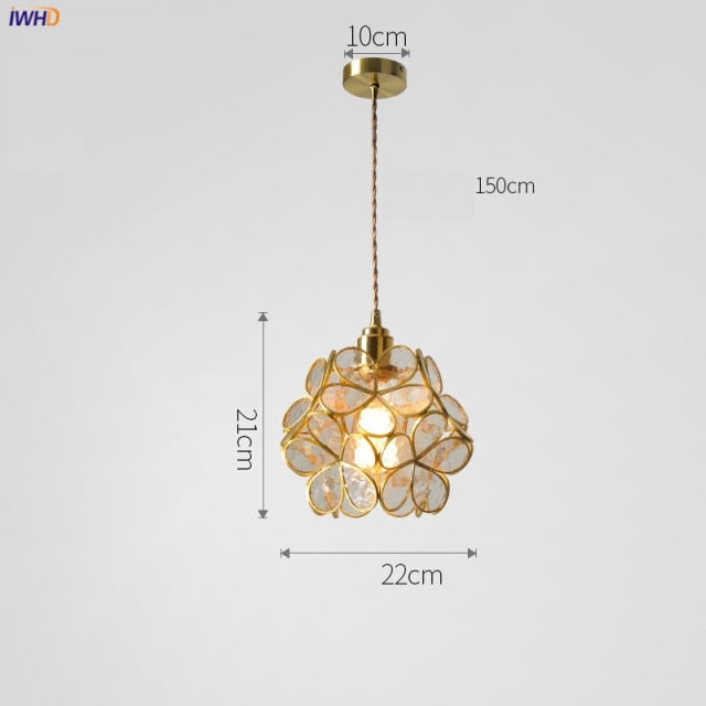 Liora Glass Flower Pendant Light for Living Rooms and Homes | Temsk