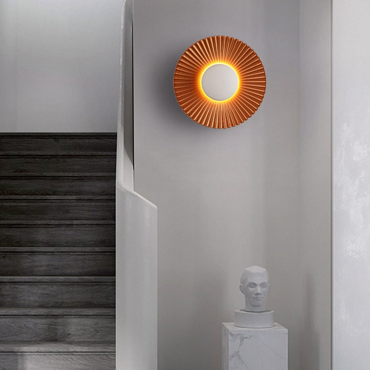Hasna SunRay Wandleuchte Zeitgenössische Metall-Sonnenleuchte | Temsk