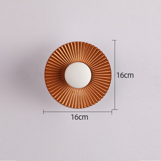 Hasna SunRay Wandleuchte Zeitgenössische Metall-Sonnenleuchte | Temsk
