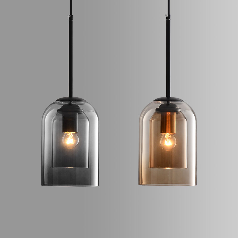 Nordische moderne Glas-Pendelleuchte für den Innenbereich in Wohnräumen | Temsk
