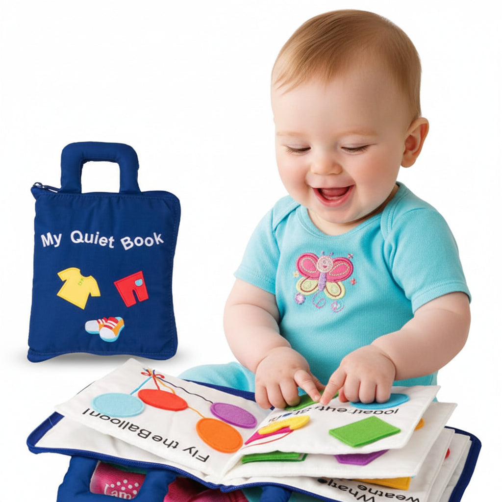 Leises Buch zum Lernen Montessori Stoff-Aktivitätsbuch | Temsk