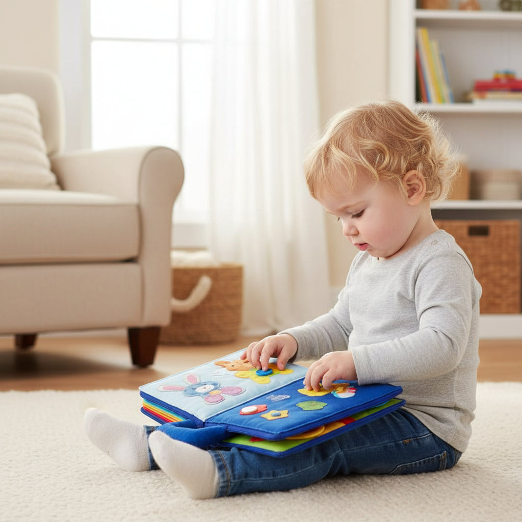 Leises Buch zum Lernen Montessori Stoff-Aktivitätsbuch | Temsk