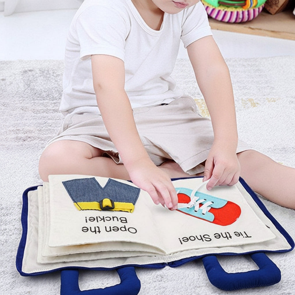 Leises Buch zum Lernen Montessori Stoff-Aktivitätsbuch | Temsk