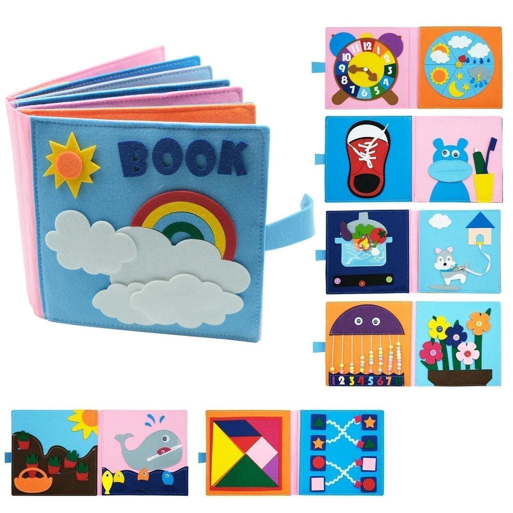 LumaNest Farm Life Felt Quiet Book For Babies With Fruit And Animals | Temsk