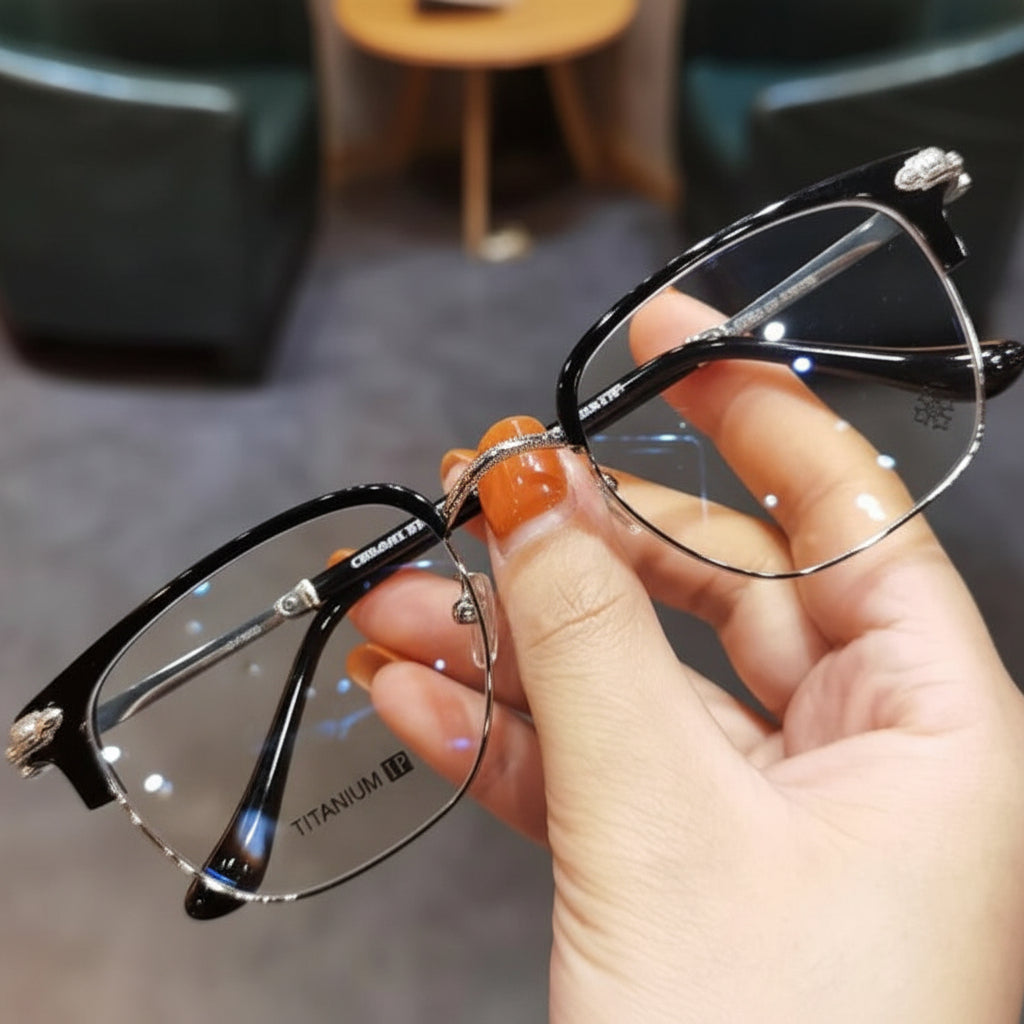 Titanium-Fassung Computer-Lesebrille mit matter Oberfläche | Temsk