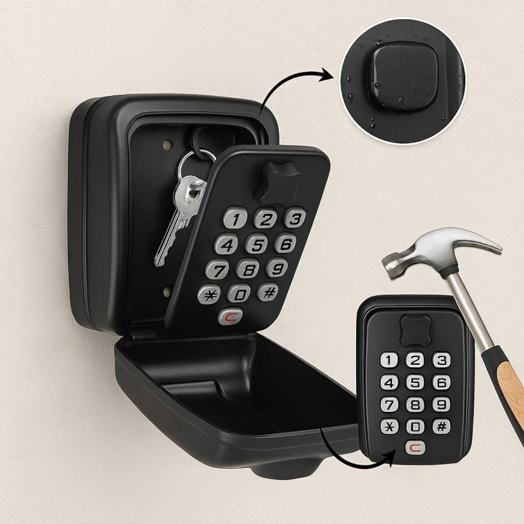 Outdoor Key Safe Box With Wall Mount And Waterproof Combination Lock | Temsk