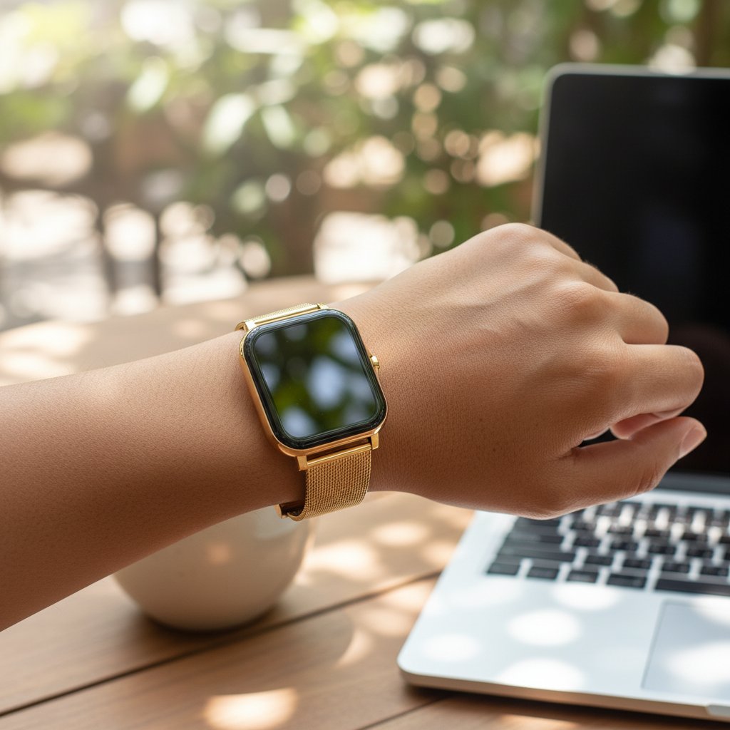 Quadratische Smartwatch zur Fitnessverfolgung und Gesundheitsüberwachung | Temsk