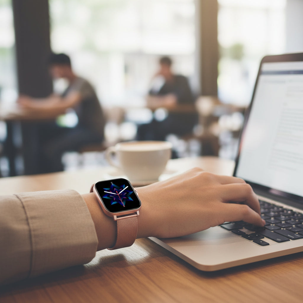 Quadratische Smartwatch zur Fitnessverfolgung und Gesundheitsüberwachung | Temsk