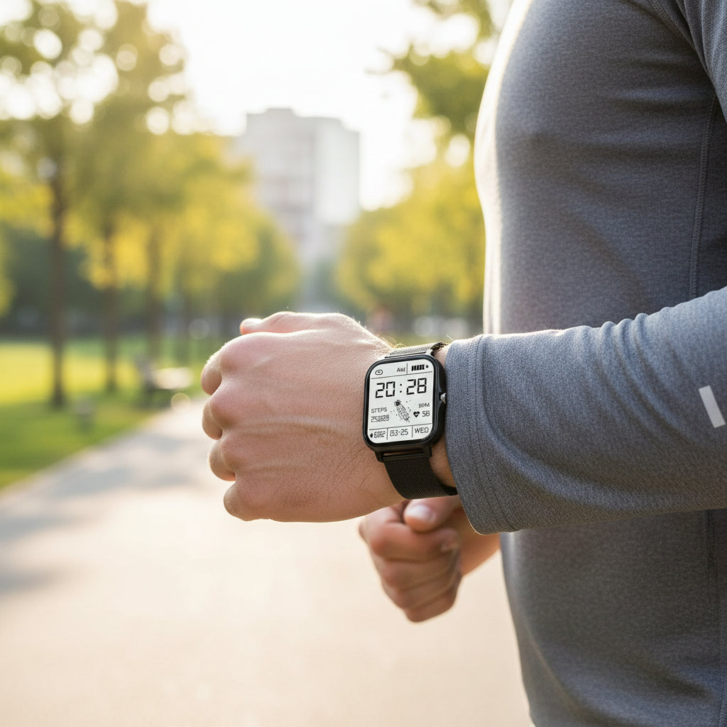 Quadratische Smartwatch zur Fitnessverfolgung und Gesundheitsüberwachung | Temsk