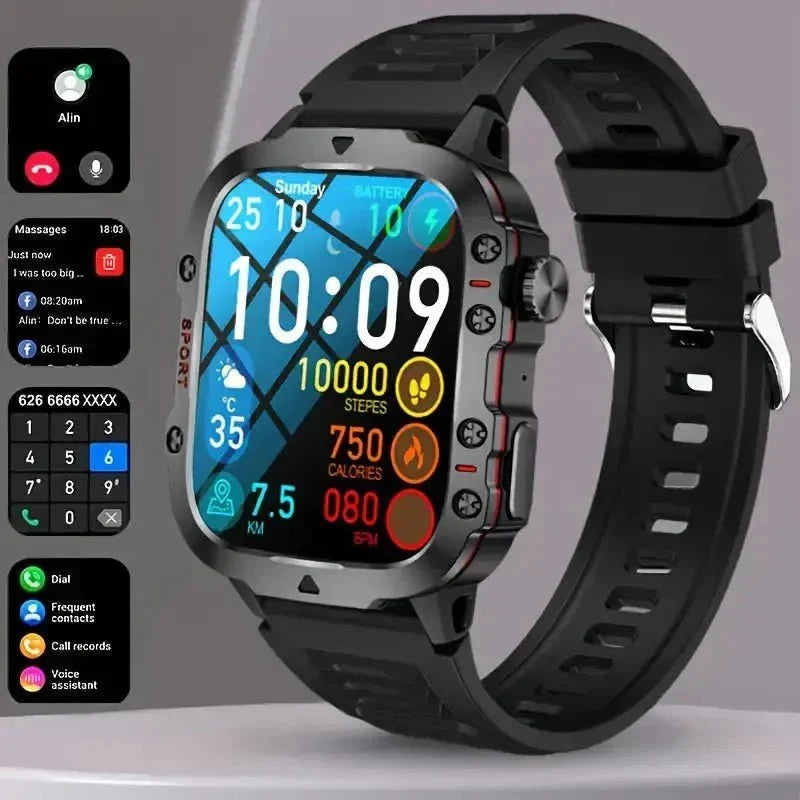 Smartwatch, wytrzymały wodoodporny tracker fitness