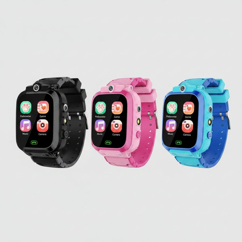 Kinder-Smartwatch mit Schrittzähler, Spielen, Musikplayer und Taschenrechner | Temsk