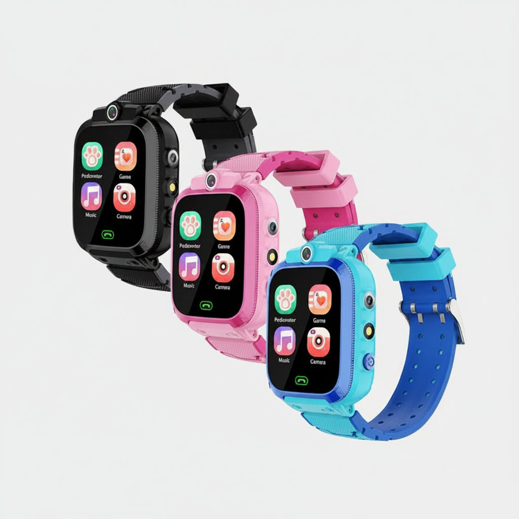 Kinder-Smartwatch mit Schrittzähler, Spielen, Musikplayer und Taschenrechner | Temsk