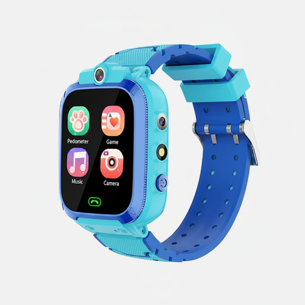 Kinder-Smartwatch mit Schrittzähler, Spielen, Musikplayer und Taschenrechner | Temsk