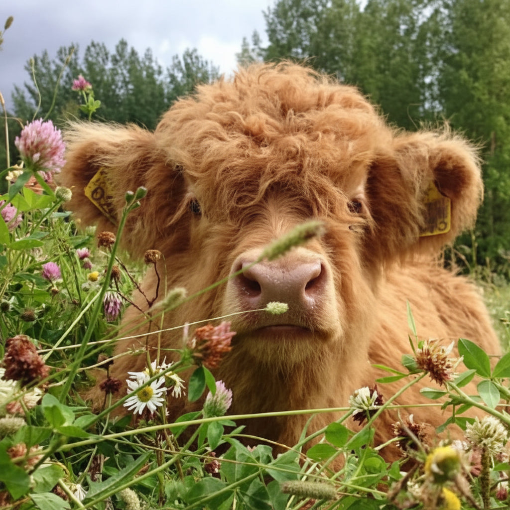 Handmade Highland Cow Plush Toy For Kids Soft Cuddly Stuffed Animal | Temsk