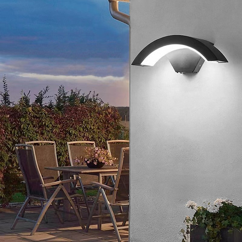 Schlanke Außenwandleuchte für Veranda und Garten IP65 wasserdicht Außen-LED | Temsk