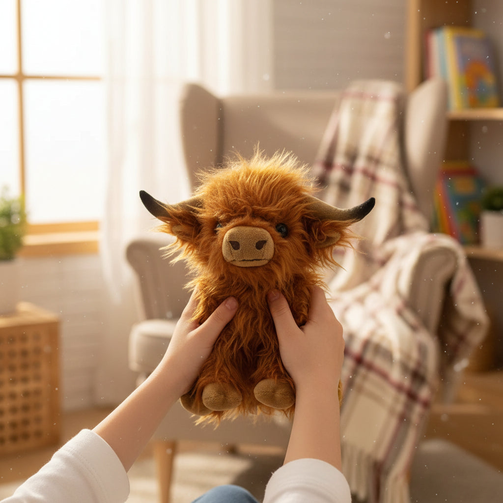 Highland Cow Plüsch Kuscheltier für alle Altersgruppen | Temsk