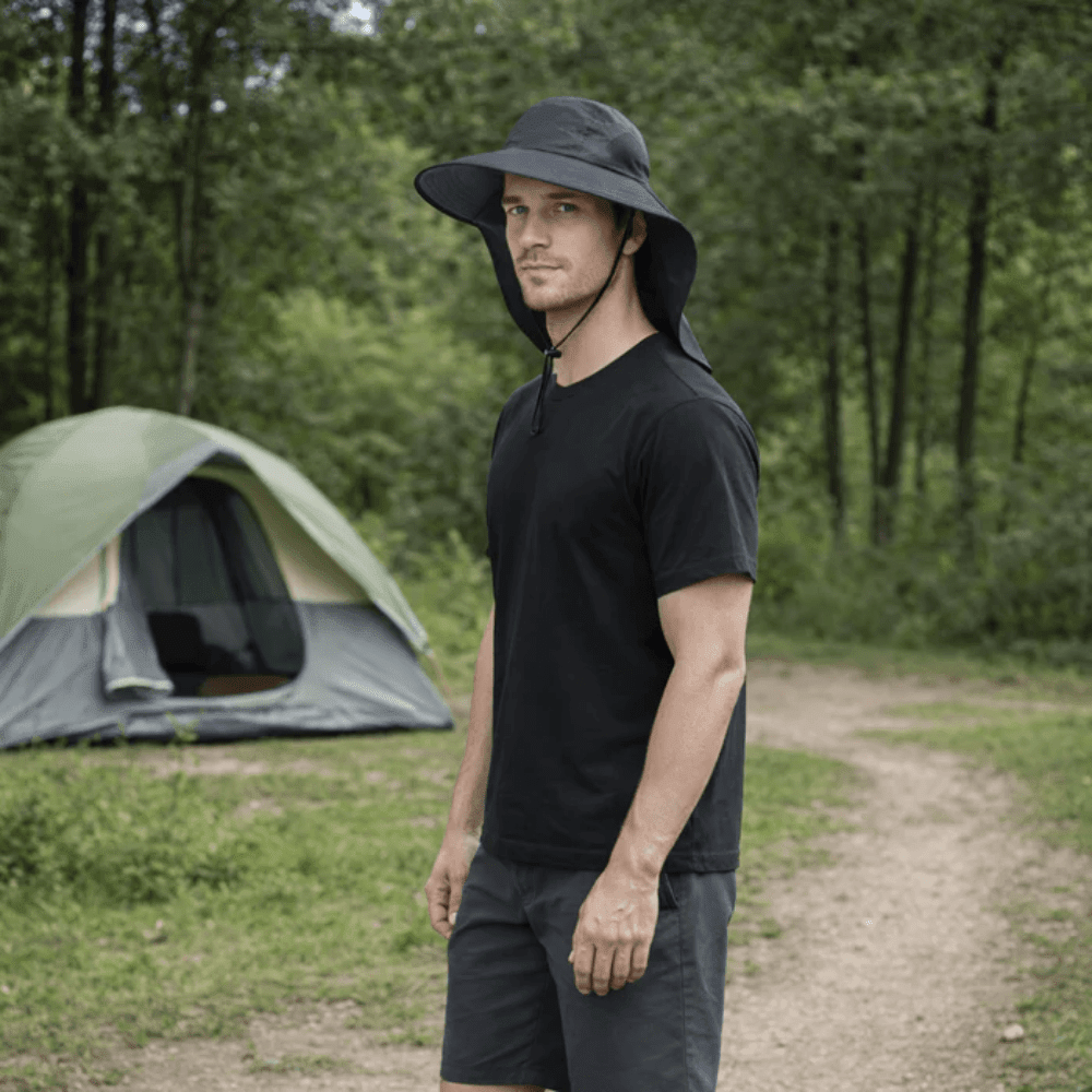 Cappello da sole, leggero, traspirante, con tesa larga per attività all'aperto