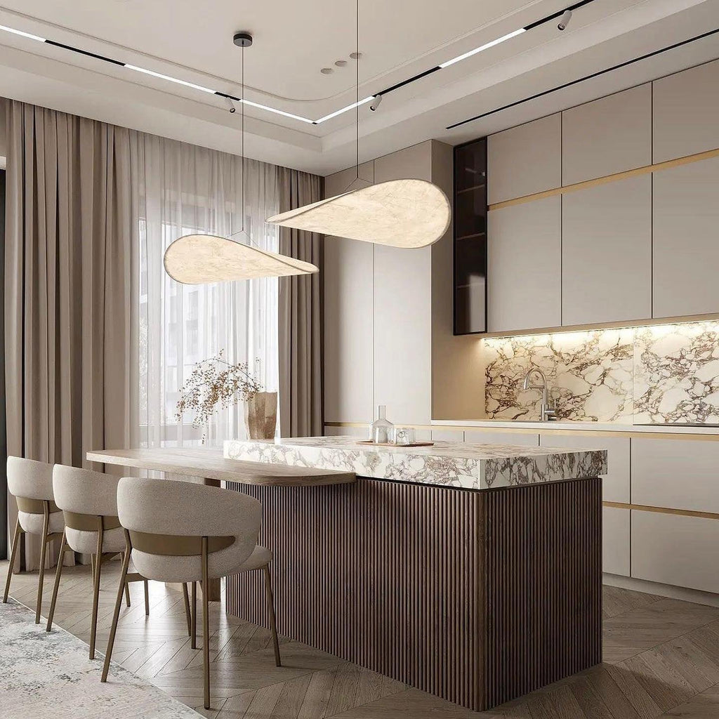 Sculptural Silk Pendant Ceiling Light Fixture For Interiors | Temsk