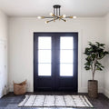 Sputnik 6 or 8 Light Black Metal Ceiling Lamp Retro Modern Dimmable | Temsk