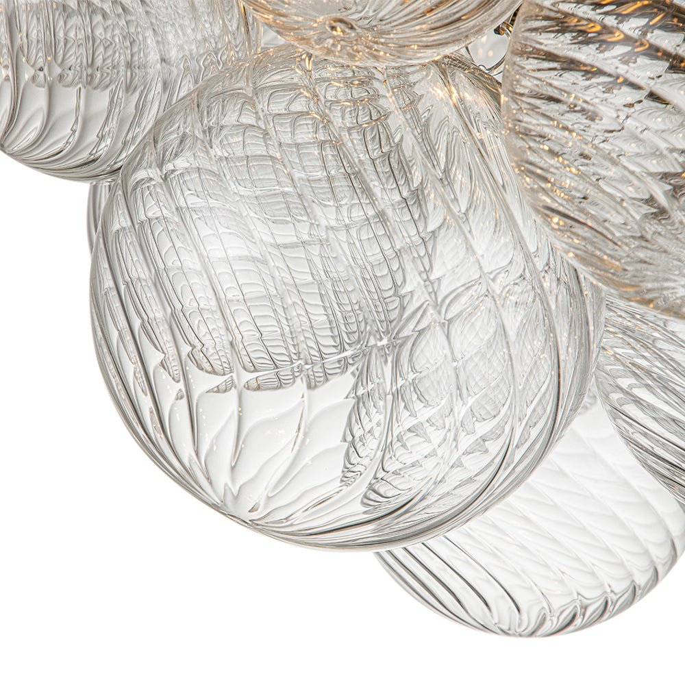 Three Glass Sphere Ceiling Light In Brass Finish For Bathroom And Living Room | Temsk